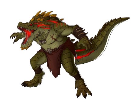 Людоящер ДНД арт