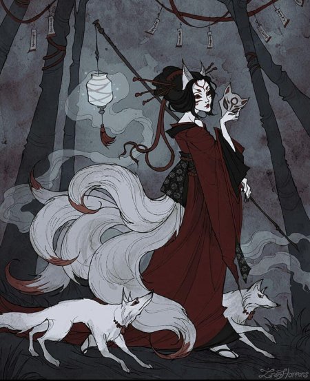 Кицунэ японская мифология