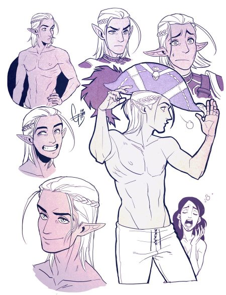 Зевран и серый Страж слэш