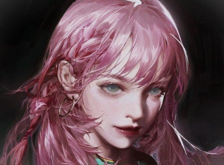 Аниме девочка с розовыми волосами