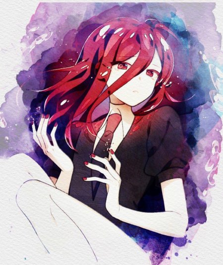 Аниме персонажи с малиновыми волосами