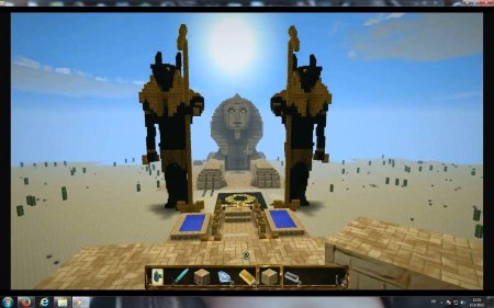 Анубис статуя в майнкрафт