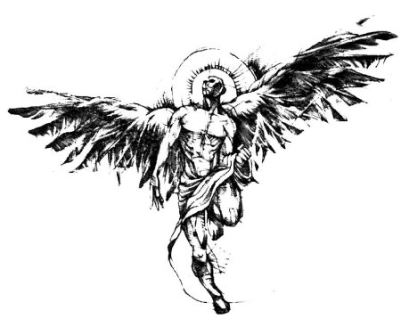 Ангел тату эскиз