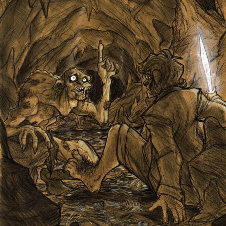 Хоббит Голлум и Бильбо