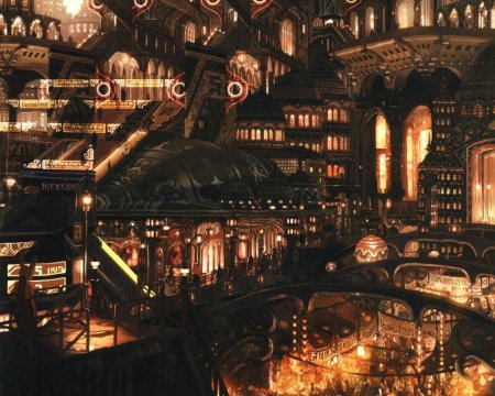 Подземный город фэнтези