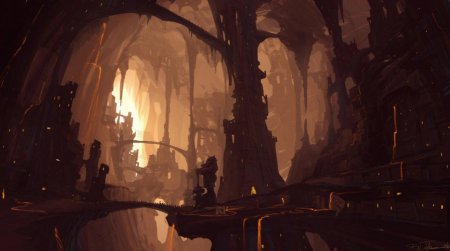 Подземный город фэнтези