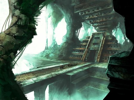 Подземный город фэнтези