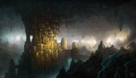 Подземный город фэнтези