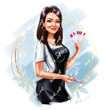 Шарж для маникюрного мастера