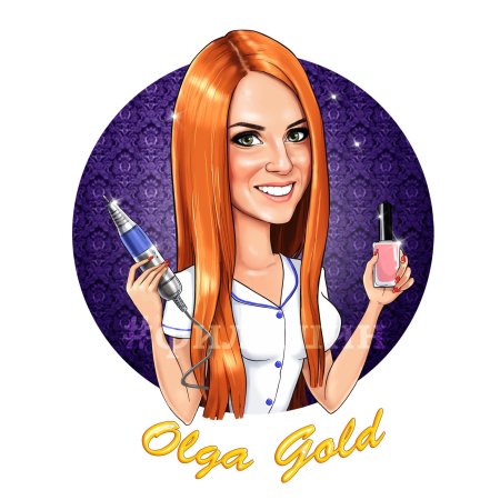 Шарж девушка мастер маникюра