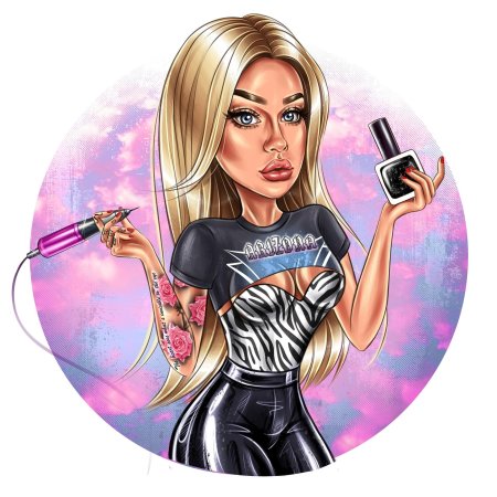 Шарж мастер маникюра