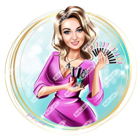 Бьюти шарж мастера маникюра