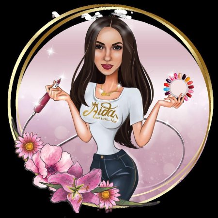 Шарж девушка маникюр