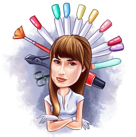 Маникюрщица нарисованная