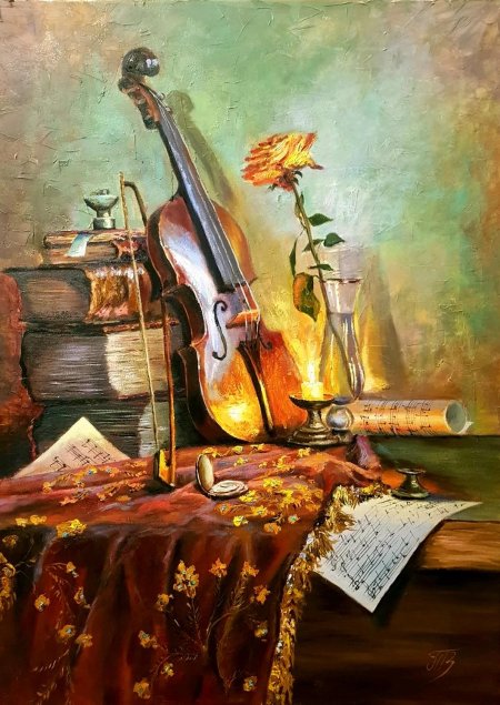Петров Водкин натюрморт со скрипкой