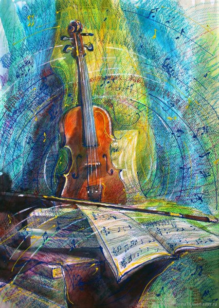 Скрипка картины художников