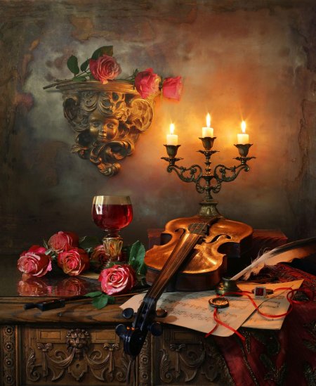 Натюрморт со свечой