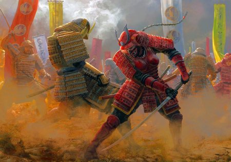 Самурай Ронин арт фэнтези сражение