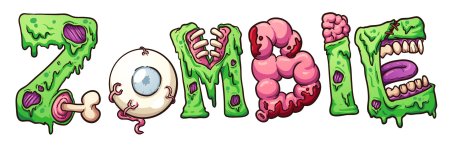 Надпись зомби