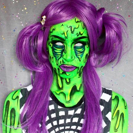 Аквагрим зеленый зомби