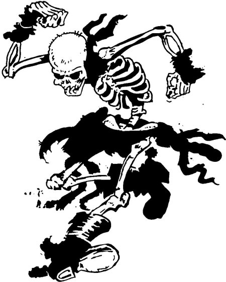 Трафарет скелета