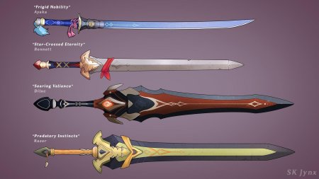 Аяка Геншин оружие