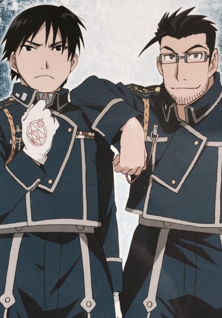 Стальной алхимик Мустанг и Хьюз