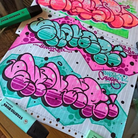 Скетчи граффити