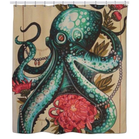 Красивый эскиз тату осьминог в цвете