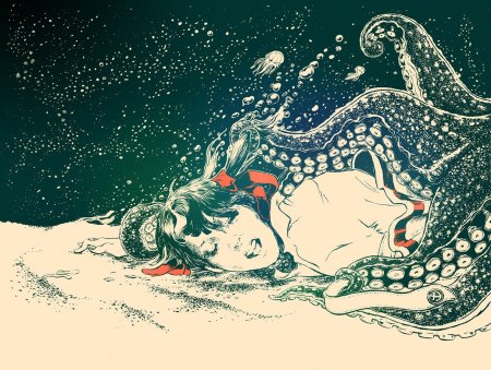 Кацусика Хокусай осьминог