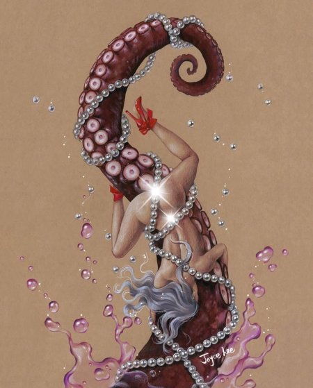 Девушка осьминог арт