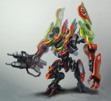 Огненный робот арт