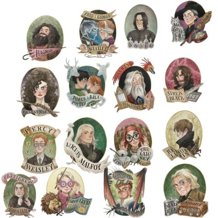 Наклейки Гарри Поттер распечатать Стикеры