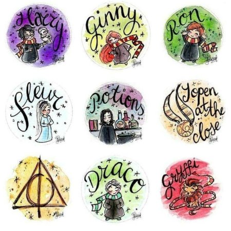 Гарри Поттер наклейки печать