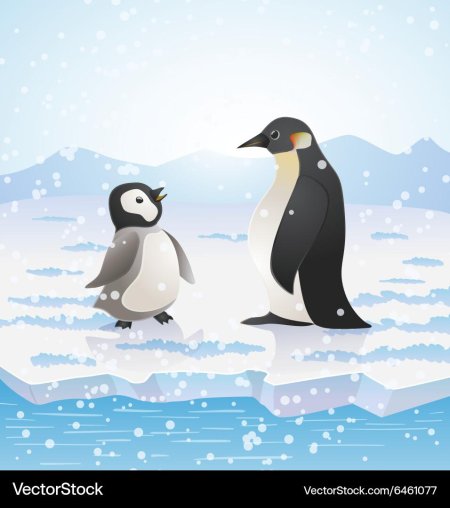 Пингвины на льдинах
