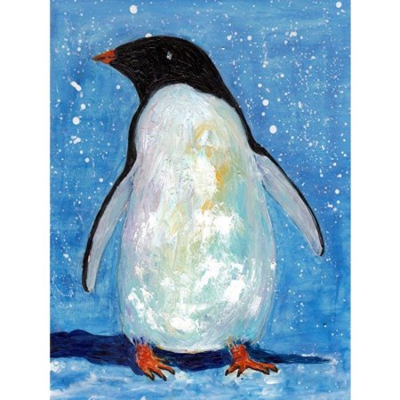 Пингвин гуашью