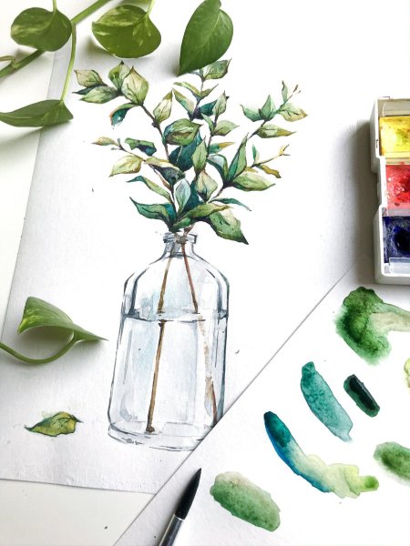 Ботанический скетчинг маркерами