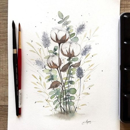 Ботанический скетч линером
