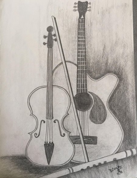 Скрипка рисунок