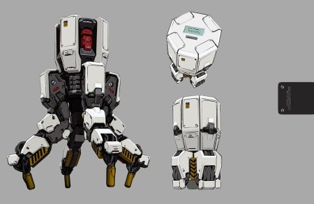 Робот охранник Sci Fi