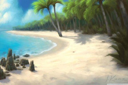 Красивый пляж