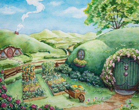 Иллюстрации Толкиена Хоббитон