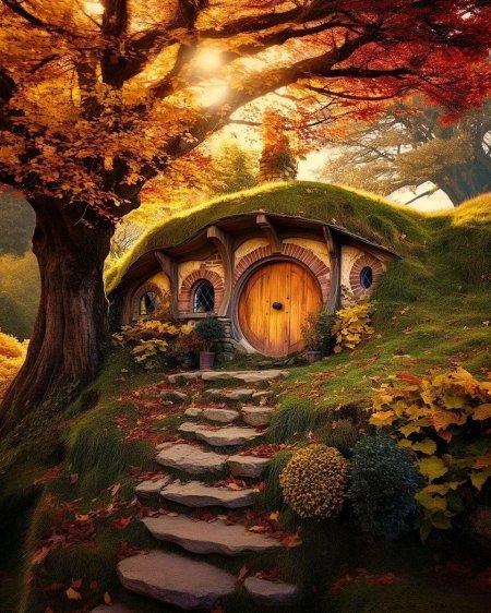 Дома хоббитов картинки