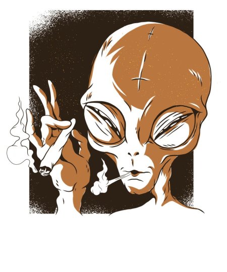 Инопланетянин с сигаретой