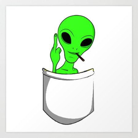 Инопланетянин с сигаретой