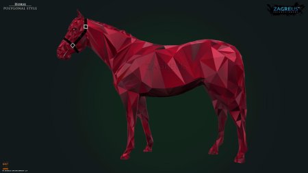 Полигональный конь