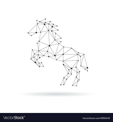 Лошадь в геометрическом стиле