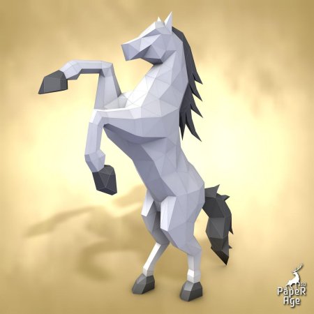 Паперкрафт лошадь