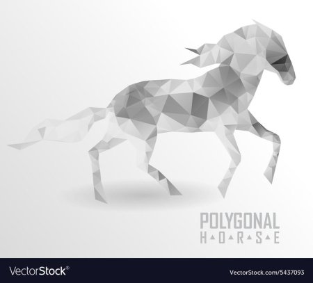 Полигональная лошадь