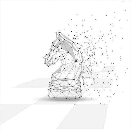 Шахматный конь рисунок